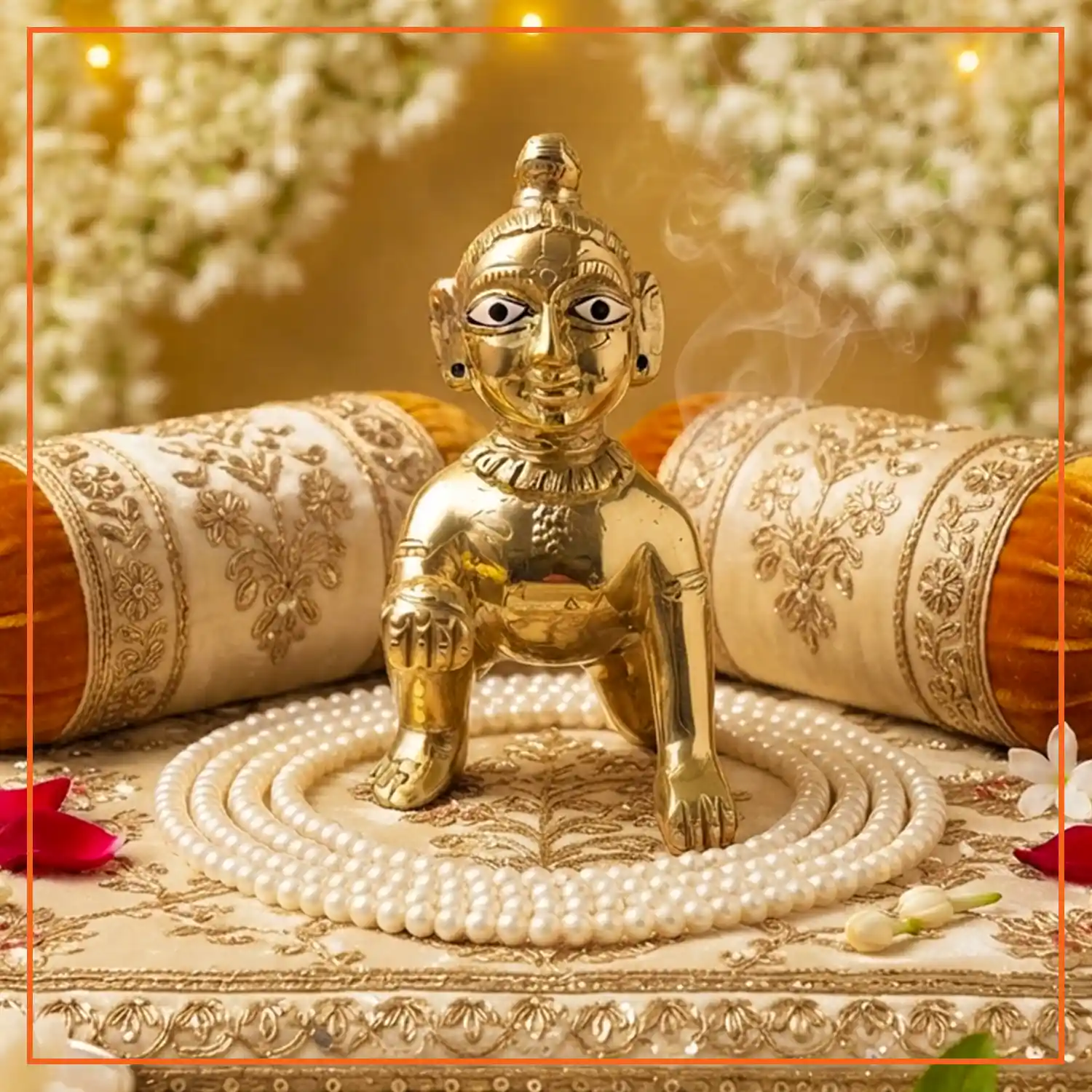 Pure Brass Laddu Gopal Idol | 9 cm 